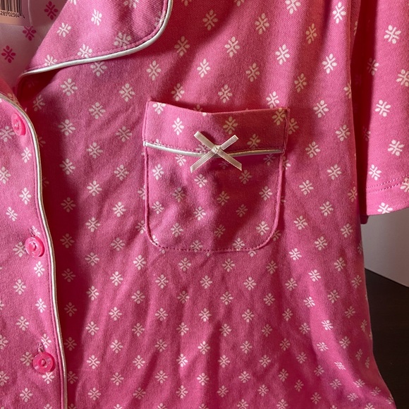 NWT Karen Neuburger Pink Patterned Women's Pajama Set - Picture 3 of 7